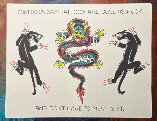 AAA. “Confucius say” print